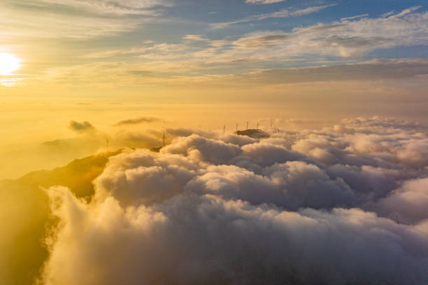 Mountain fog Wind power generation