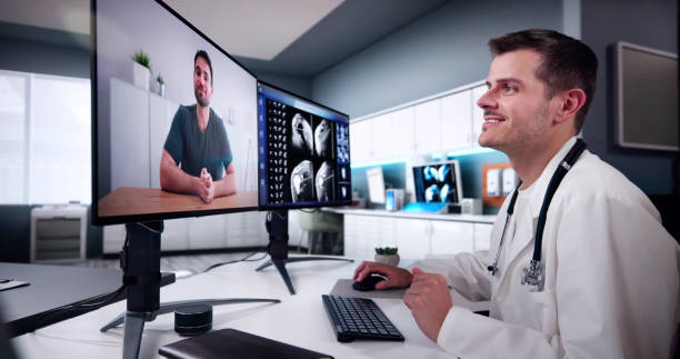 istock Online Video Conference With Doctor 2188156735