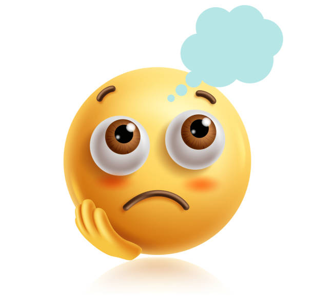 istock Thinking emoji clipart 3d character. Emoji face character in imagining, reflecting, sad, curious, confused and in love facial expression with hand gesture. 2188159194