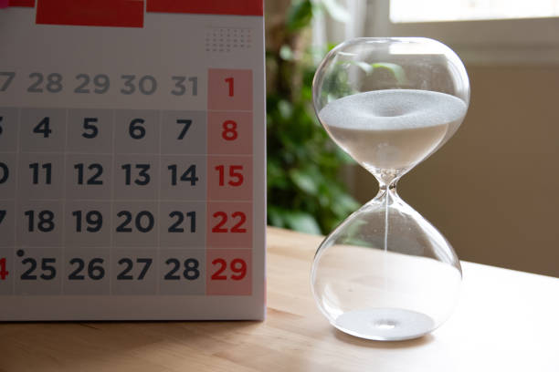 istock Hourglass And Calendar Concept For Time Management, Deadline Planning, Event Scheduling, And Efficient Productivity In Office Or Home Settings, Highlighting The Importance Of Organization 2188160084