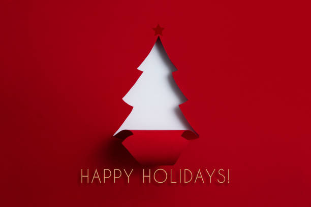 istock Christmas Tree Made of Paper with Holiday Message 2188160822