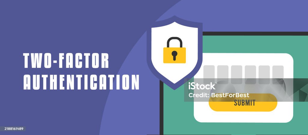 2fa Twofactor Authentication Banner With Secure Login Verification Code ...