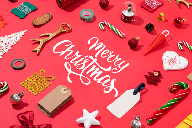 istock Christmas Knolling with Merry Christmas Message 2188162054