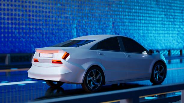 istock New modern car is driving through the tunnel. 2188162352