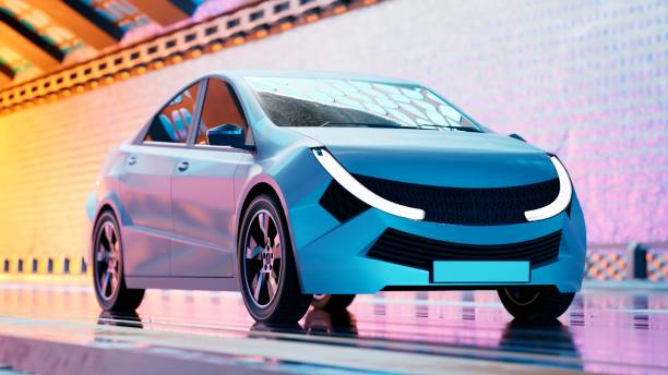 istock New modern car is driving through the tunnel. 2188162353