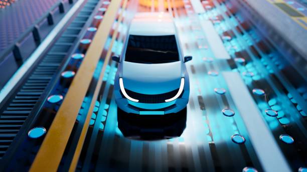 istock New modern car is driving through the tunnel. 2188162358