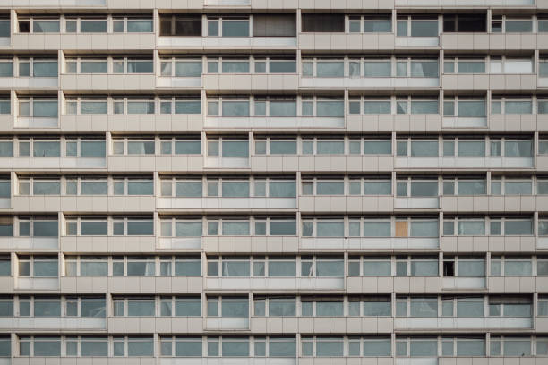 Partial abstract view of an abstract exterior facade of a modern architecture