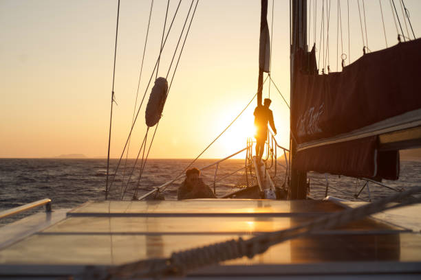 istock Friends travel in sailing boat 2188164609