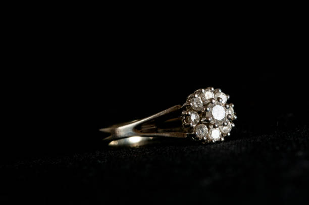 istock Close-up of a sparkling diamond ring 2188164825