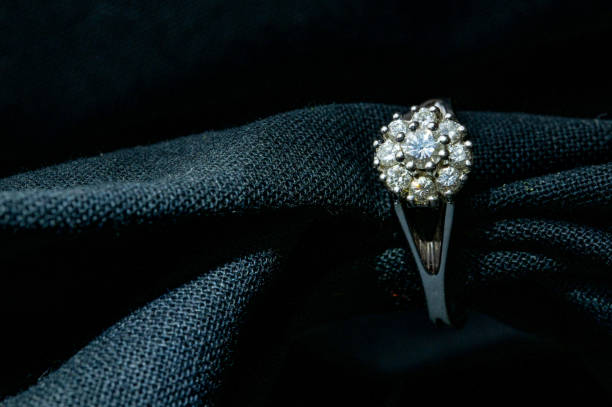 istock Close-up of a sparkling diamond ring 2188164846