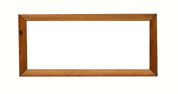 Wooden Rctangular Frame Vintage Old Retro Wooden Rectangular Frame Isolated On White Stock ...