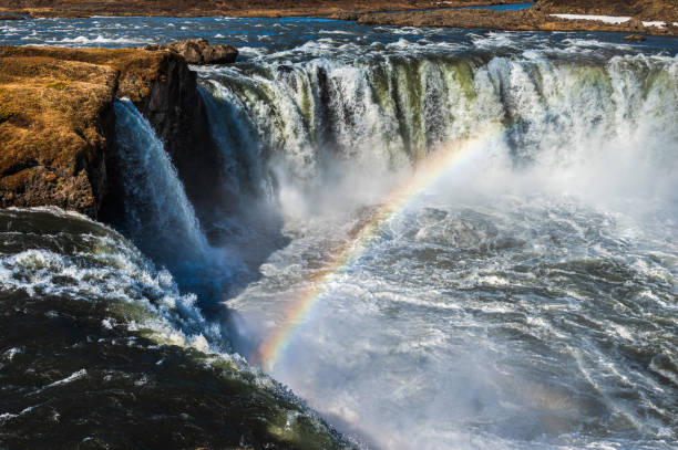 nature sceneries around the Godafoss waterfall, Northern Iceland
