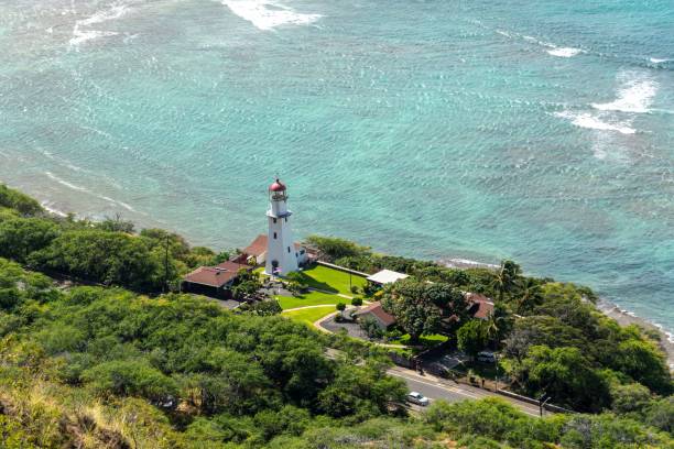 istock Aerial view of Diamond Head Lighthouse in Honolulu. 2188176125