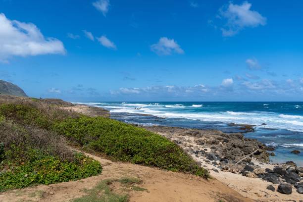 istock Scenic coastal landscape with rocky shoreline. 2188176178