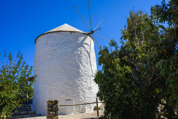 Traditional white building on Greek Island, Leros