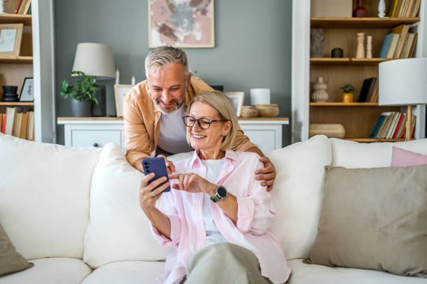 istock Happy mature couple using a smartphone 2188182455
