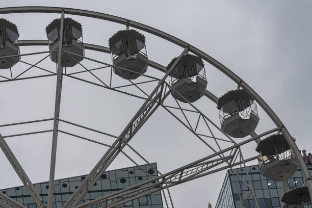 Sarajevo, Bosnia and Herzegovina - December 04, 2024: The panoramic wheel was installed this week in Sarajevo