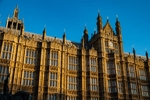 Some of the architectural features that make up the gothic wonder that is the Palace of Westminster in London.
