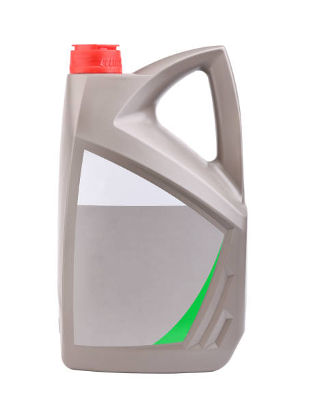 istock Plastic canister with motor oil on a white background. 2188188659
