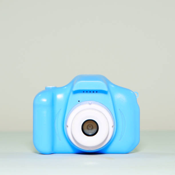 istock Toy camera isolated on white background closeup view 2188189692