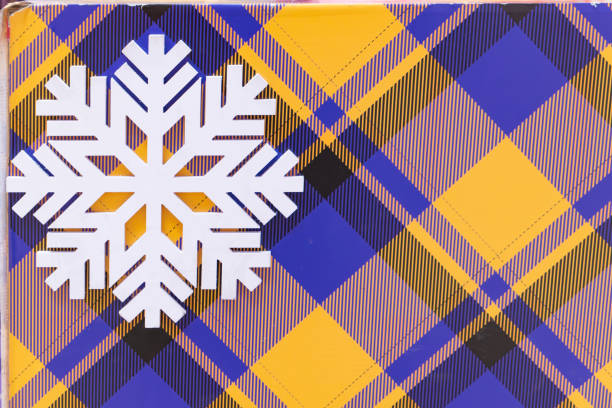 big piece of snowflake at horizontal composition