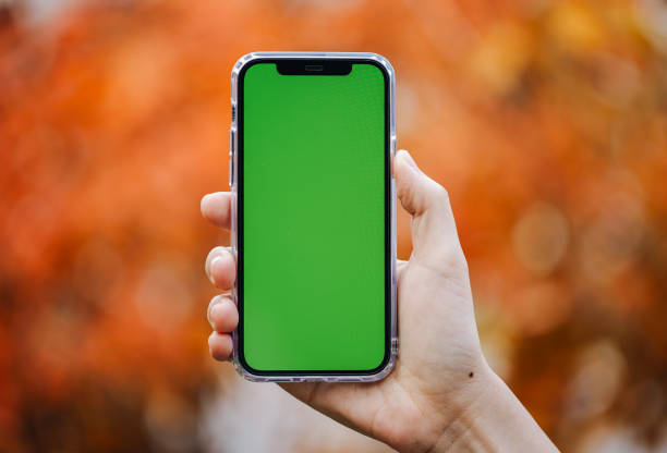 istock Holding green screens smart phone 2188196106