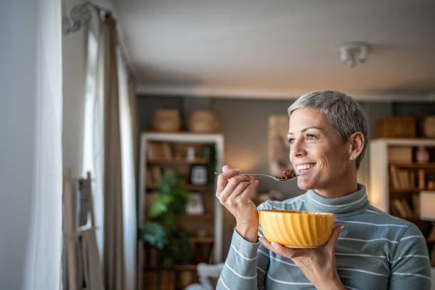 istock Quiet weekend morning with choco muesli for breakfast 2188197809