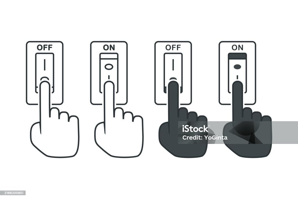 Click Click Click Switch Light Click The Light Switch Illustration Vector Stock Illustration ...