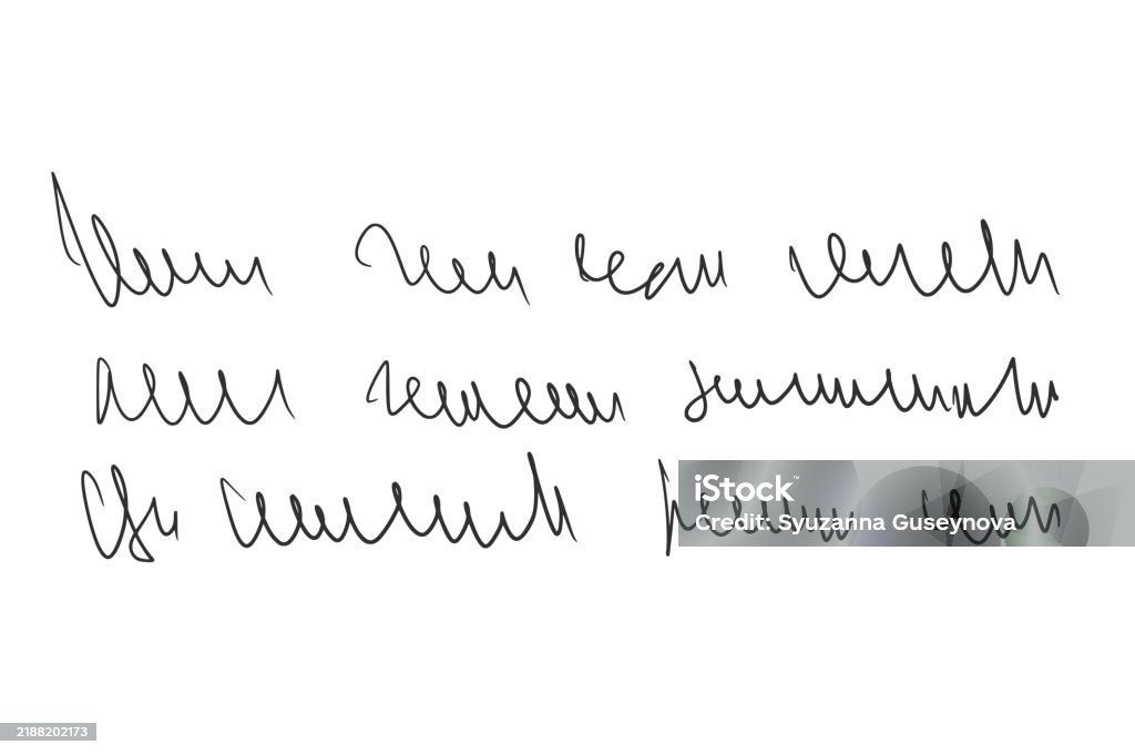 Invisible Cursive Handwritten Cursive Scribble Text Letter Freehand Note Unreadable ...