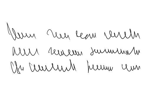 Please Note Cursive Handwritten Cursive Scribble Text Letter Freehand Note Unreadable ...