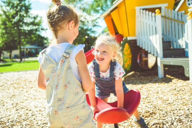 istock Happy kid having fun play together on summer season 2188204518