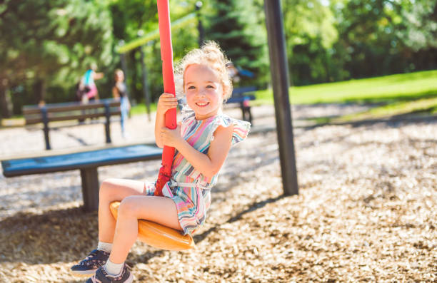 istock Happy kid on playground on summer season 2188204633