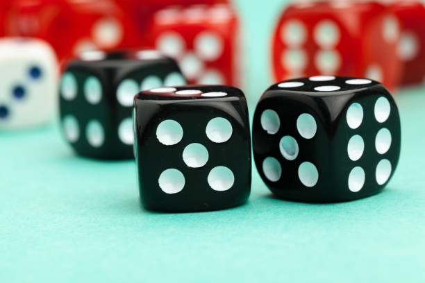 istock Gaming dices on blue background. Game concept. 2188204806