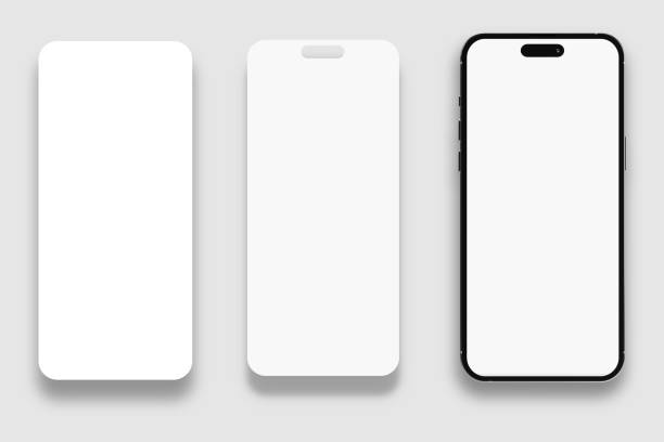 istock Smartphone mockup with social media post interface mockup. Social media mobile app page template design for user carousel post feed. Mobile app interface template on social network 2188206925