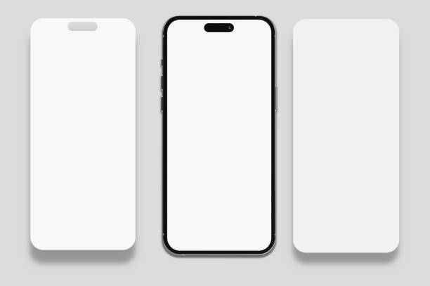 istock Smartphone mockup and social media stories interface mockup. Social media mobile app page template design for user carousel stories feed. App interface frame template presentation on social network 2188206933