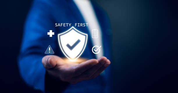 istock Concept safety first as a priority in professional environments. Work safety and compliance. Industry regulations and standards For standard work processes and zero accidents. Work safety concept. 2188211456