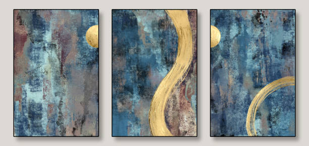 istock Contemporary abstract painting with bold lines and geometric shapes, perfect for adding a modern touch to spaces that need a stylish and artistic focal point. 2188212162