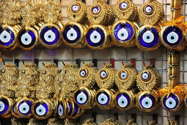 istock Gift shop. Blue Beads.  evil eye bead 2188212522