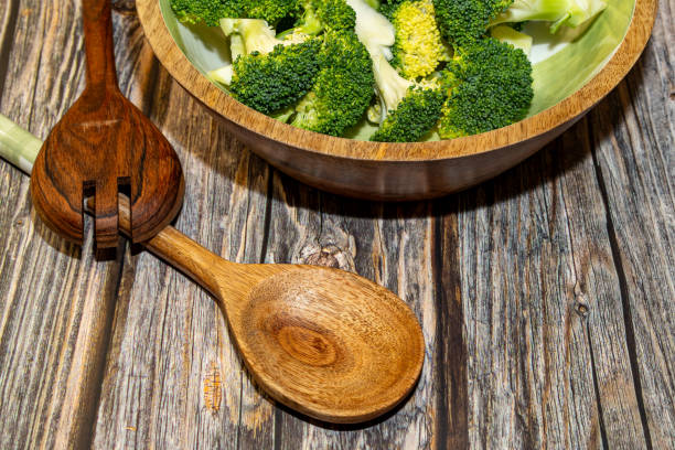 istock Broccoli dish with wooden spoons. 2188215488