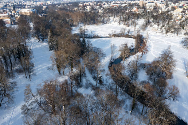 istock Aerial view of snowy Weimar, Germany 2188223082