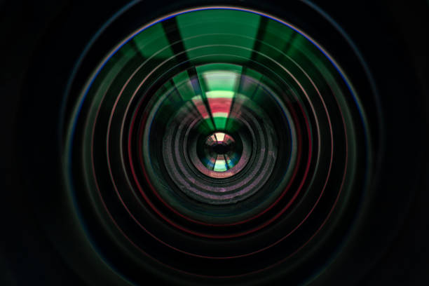 istock Close-up lens,Video camera lens,Camera lens close up and blue background 2188226396
