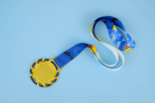 close up of silver medal
