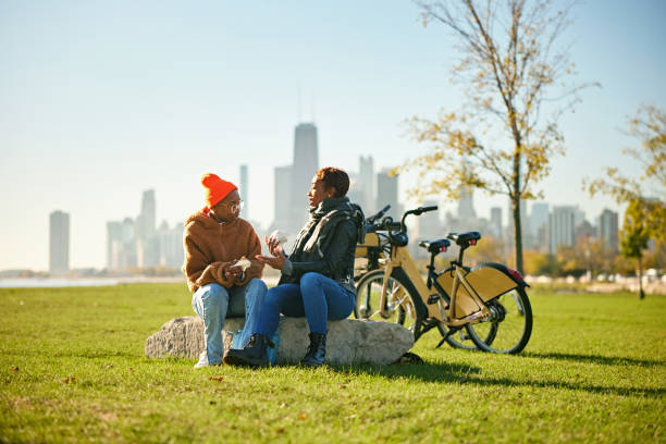 istock Female friends taking a break from weekend cycling 2188236550