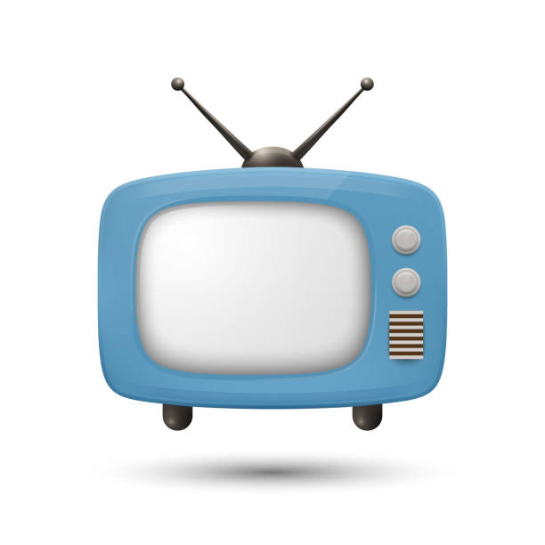 istock Vector 3D Realistic Retro TV Set Icon. Retro TV Symbol for Web, App, Logo, UI. Retro TV Design Template, Clipart, Illustration for Branding 2188237100