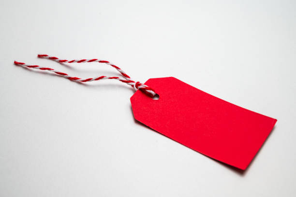 istock Red Christmas card, on a white background. 2188237158