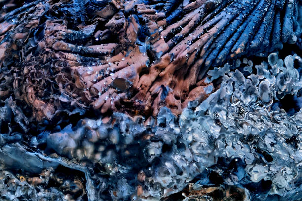 Photo of the mineral structure as a beautiful colorful background