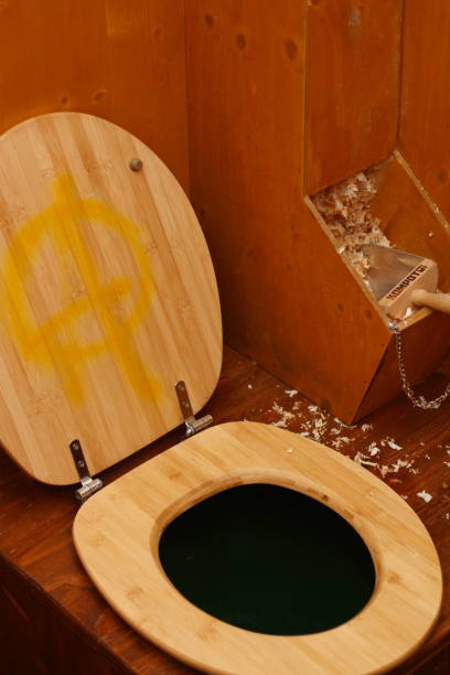 istock Eco-Friendly Composting Toilet with Wood Shavings 2188240566