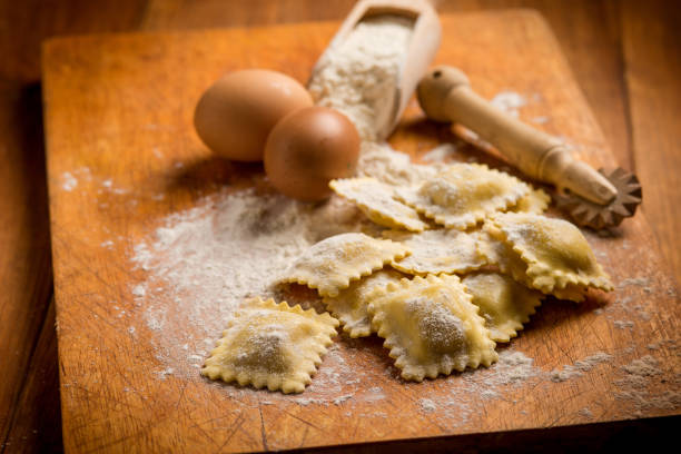 istock italian ravioli with ingredient over cutting board 2188240970