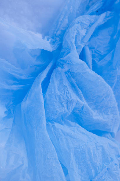 Blue iced plastic film