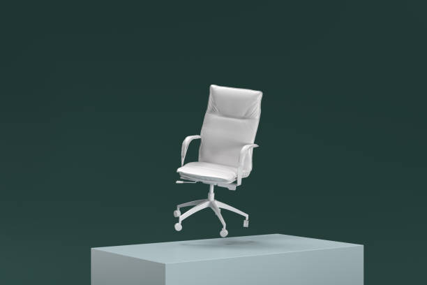 istock A white office chair is suspended in midair 2188245128